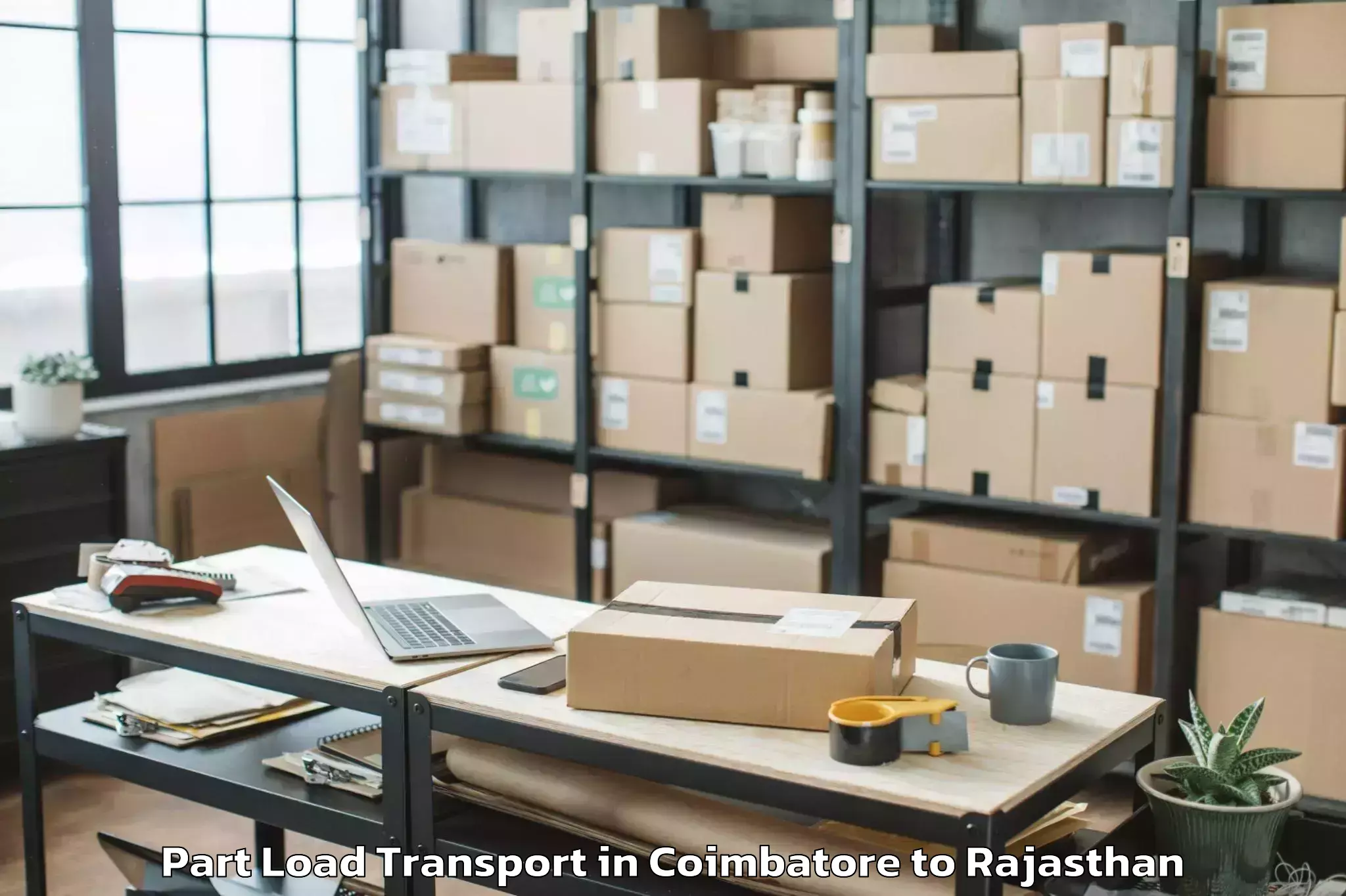 Discover Coimbatore to Pipar Part Load Transport